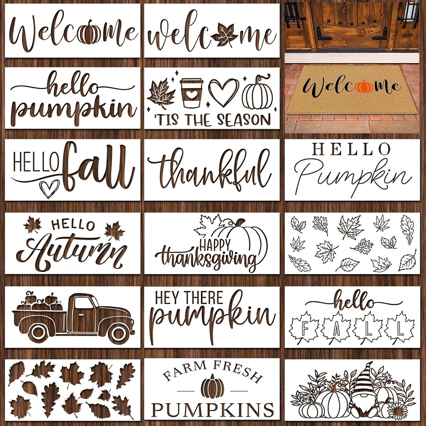 Hand Painted Fall Welcome Mats 9.11.26 6pm