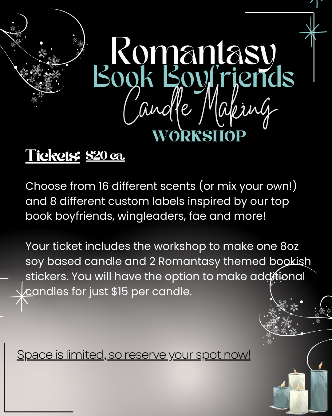 Romantasy 'Book Boyfriend' Candle Making Workshop