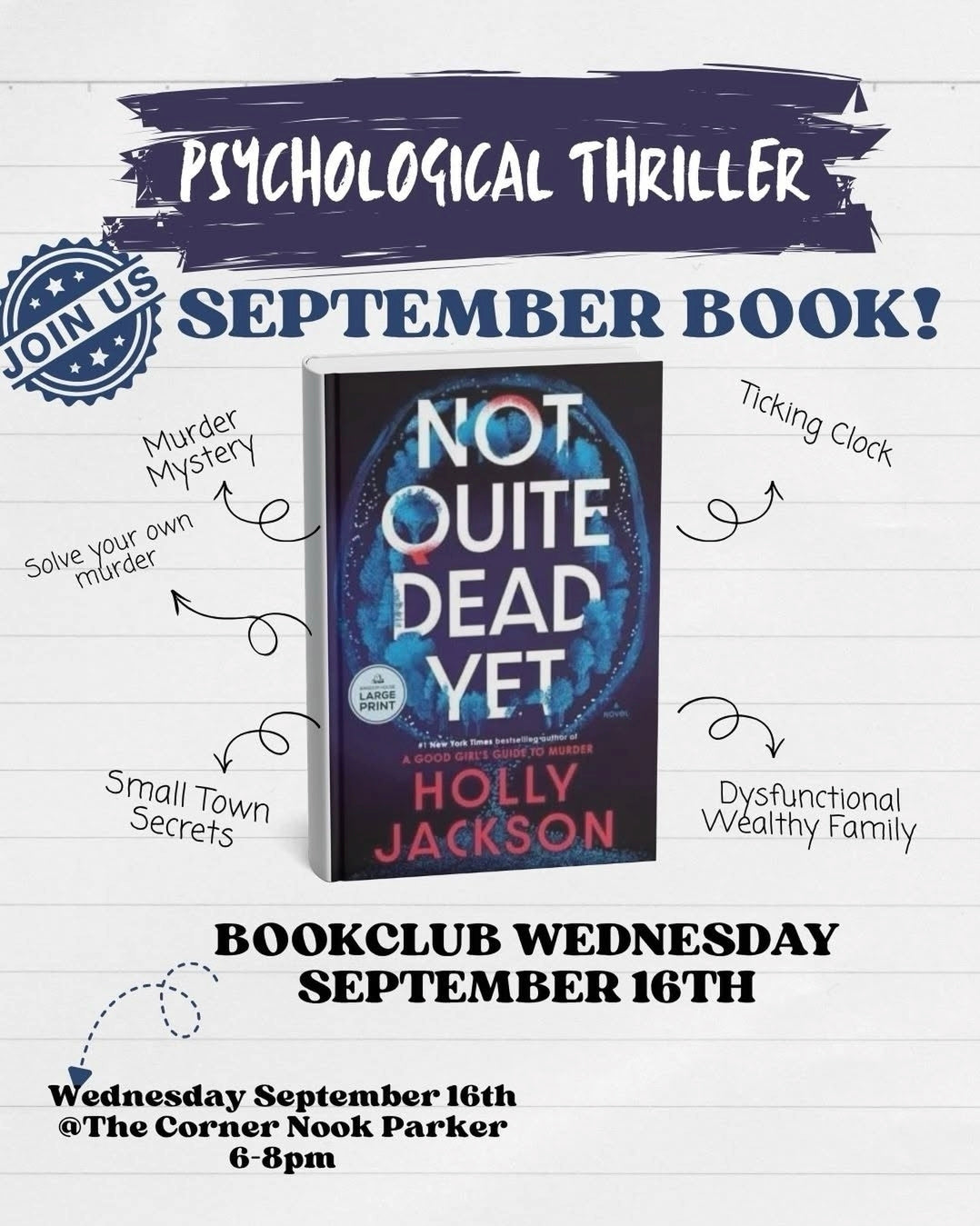 September Psychological Thriller Bookclub