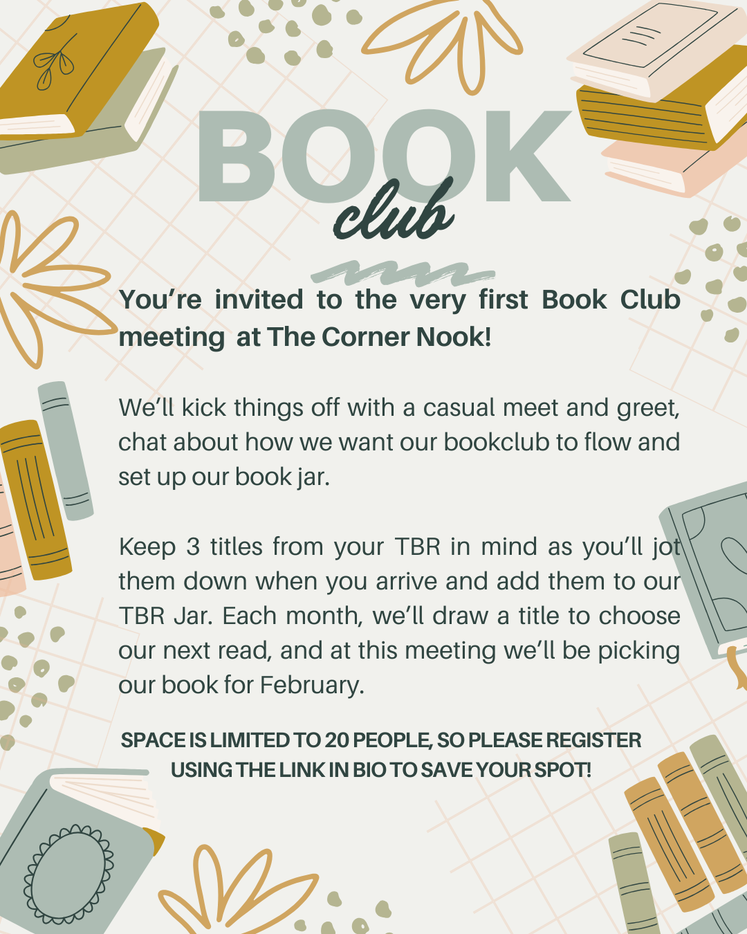 January Bookclub @ The Corner Nook