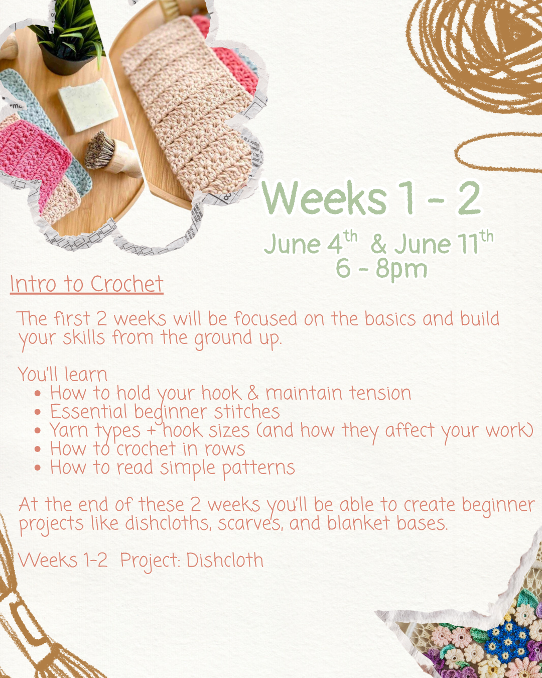Learn to Crochet @ The Corner Nook