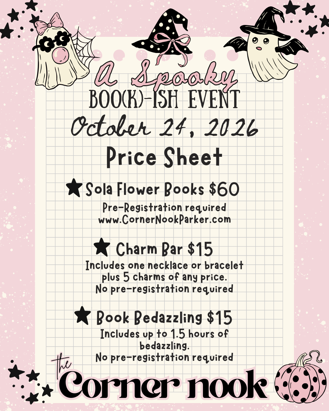 A BOO(k)ish Day - Sola Flower Registration