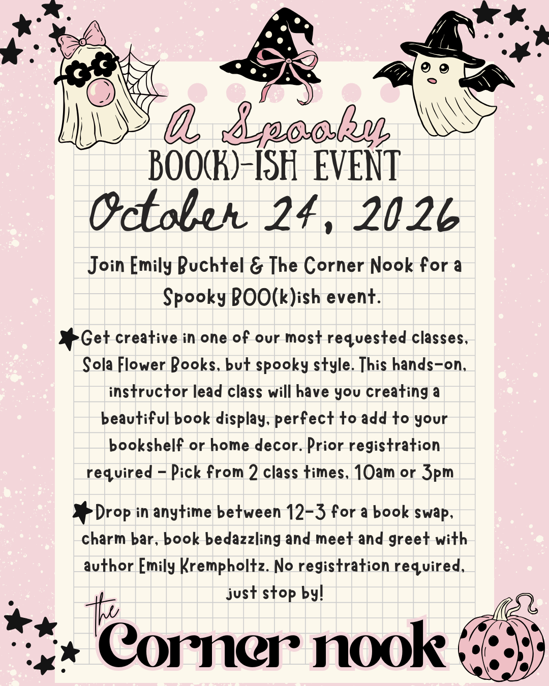 A BOO(k)ish Day - Sola Flower Registration