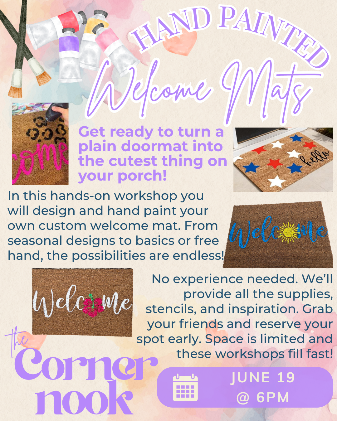 Hand Painted Welcome Mats