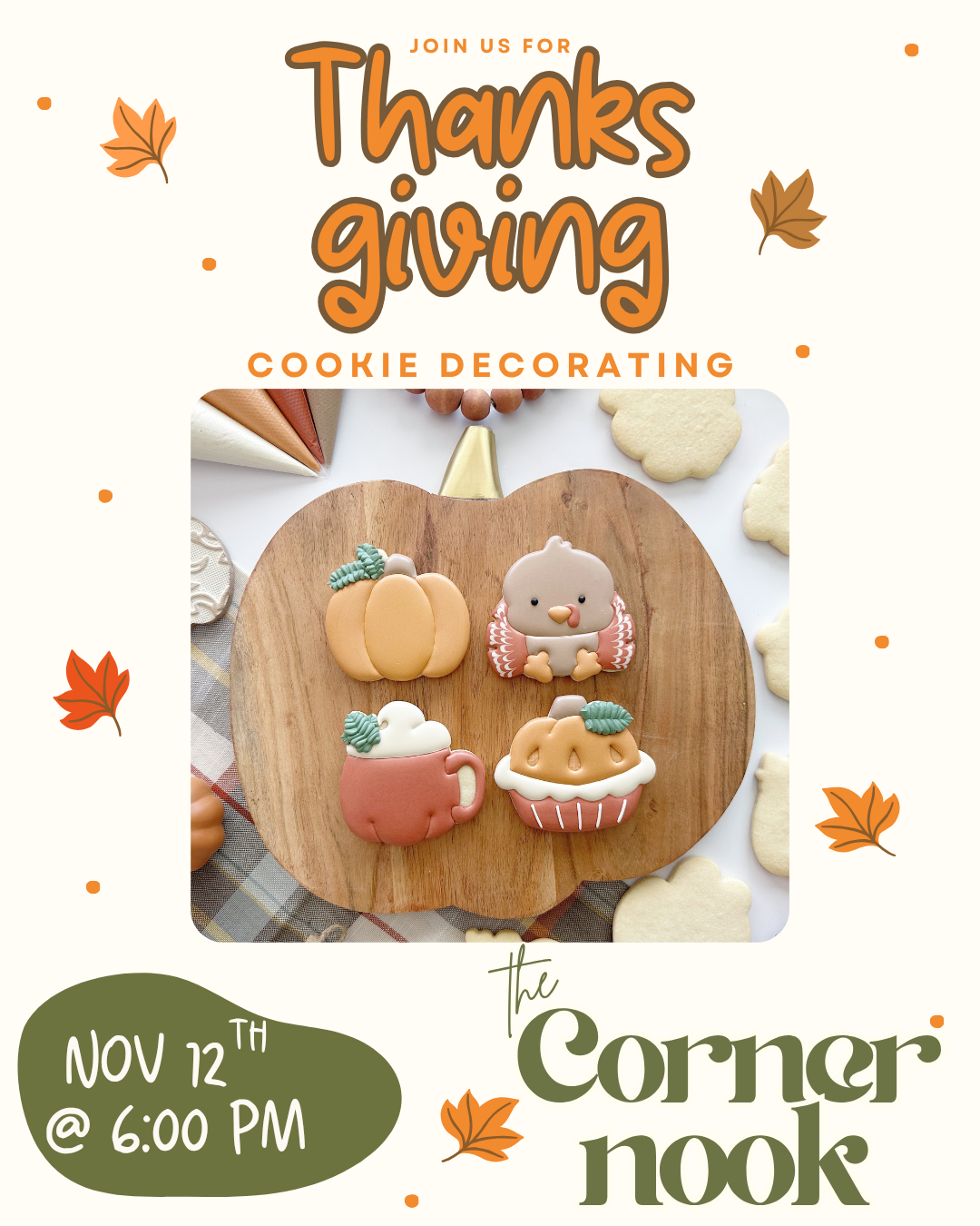 Thanksgiving Cookie Decorating