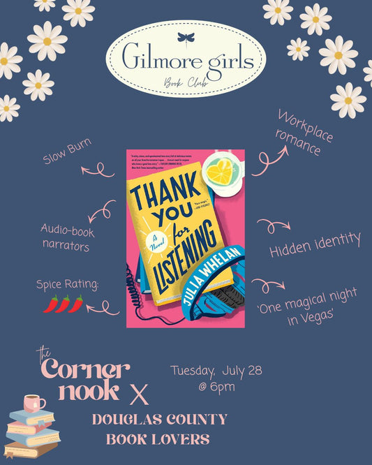 Thank you for Listening - July Book - PRE-ORDER for Gilmore Girls book club